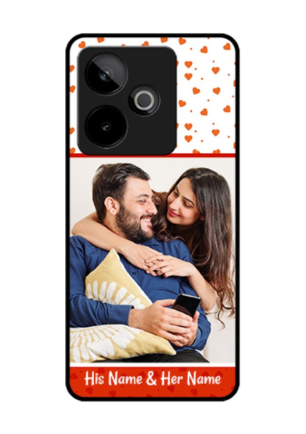 Realme GT 7T 5G Custom Glass Phone Case - Orange Love Symbol Design