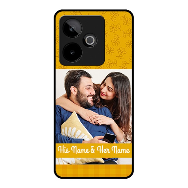 Realme GT 7T 5G Custom Glass Phone Case - Yellow Floral Design