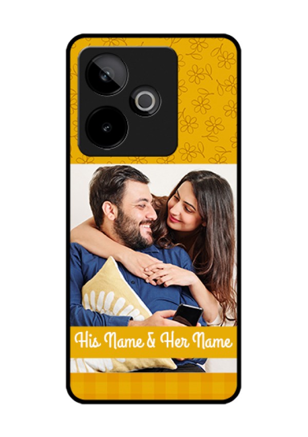 Realme GT 7T 5G Custom Glass Phone Case - Yellow Floral Design