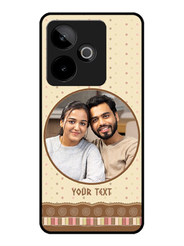 Custom Realme GT 7T 5G Custom Glass Phone Case - Brown Dotted Mobile Case Design