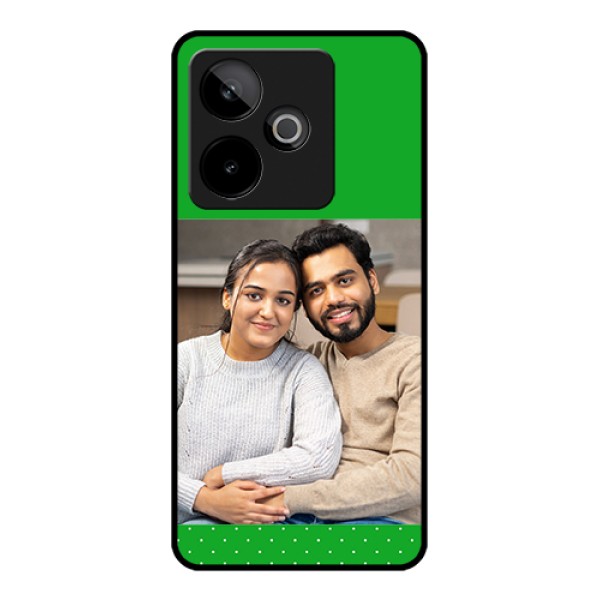 Realme GT 7T 5G Custom Glass Phone Case - Green Pattern Design