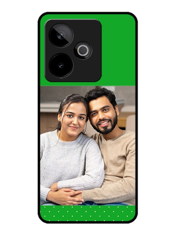 Custom Realme GT 7T 5G Custom Glass Phone Case - Green Pattern Design