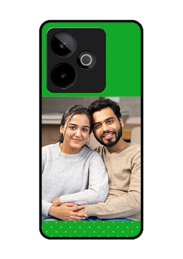 Realme GT 7T 5G Custom Glass Phone Case - Green Pattern Design