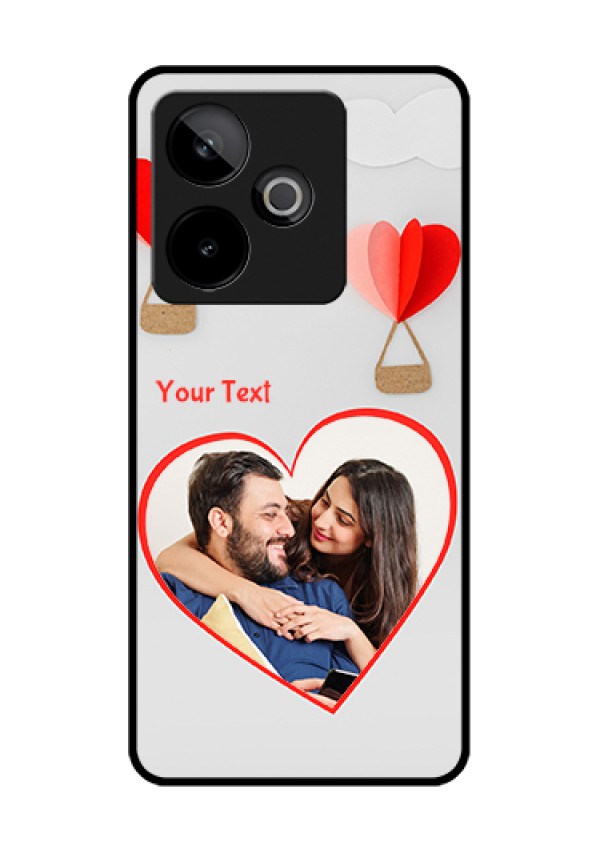 Realme GT 7T 5G Custom Glass Phone Case - Parachute Love Design