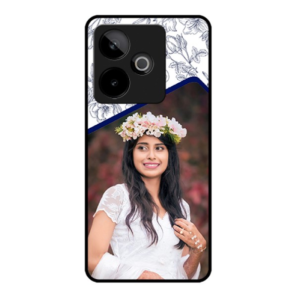 Realme GT 7T 5G Custom Glass Phone Case - Classy Floral Design Realme GT 7T 5G Custom Glass Phone Case - Classy Floral Design