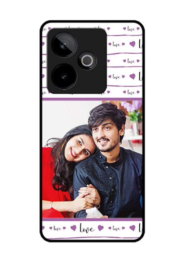 Realme GT 7T 5G Custom Glass Phone Case - Couples Heart Design
