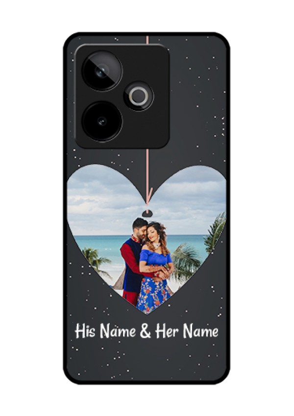 Realme GT 7T 5G Custom Glass Phone Case - Hanging Heart Design