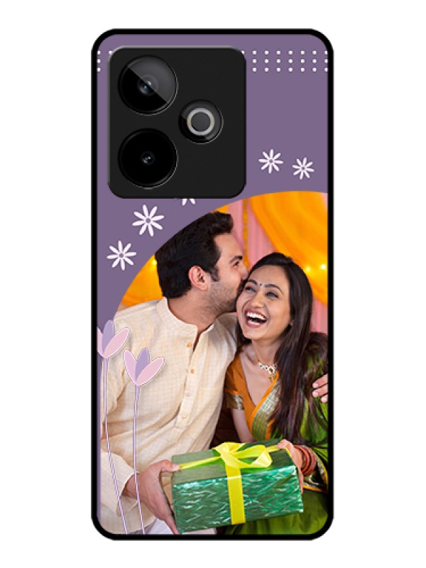 Custom Realme GT 7T 5G Custom Glass Phone Case - Lavender Flowers Design