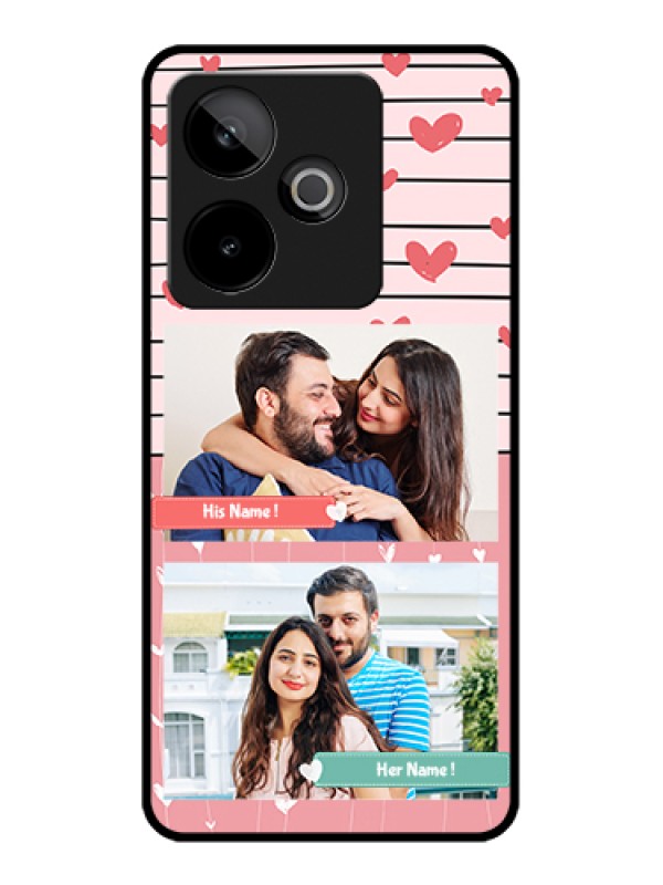 Custom Realme GT 7T 5G Custom Glass Phone Case - Photo With Heart Design