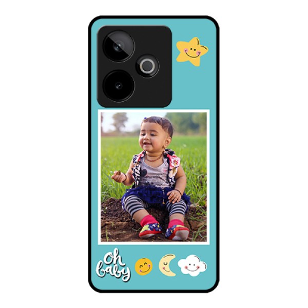 Realme GT 7T 5G Custom Glass Phone Case - Smiley Kids Stars Design Realme GT 7T 5G Custom Glass Phone Case - Smiley Kids Stars Design