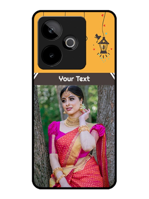 Custom Realme GT 7T 5G Custom Glass Phone Case - With Family Picture And Icons