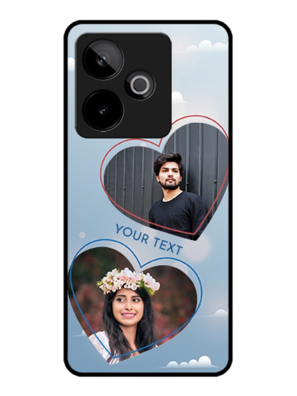 Custom Realme GT 7T 5G Custom Glass Phone Case - Blue Color Couple Design