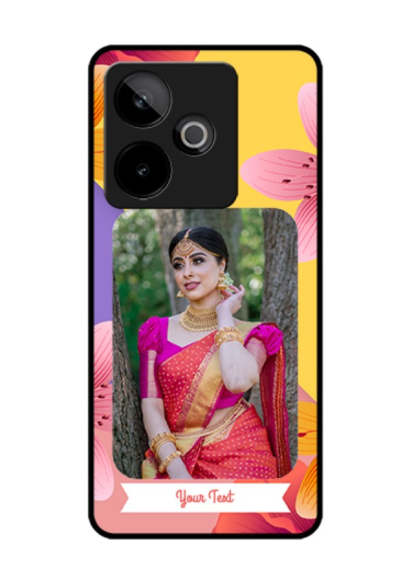 Realme GT 7T 5G Custom Glass Phone Case - 3 Image With Vintage Floral Design