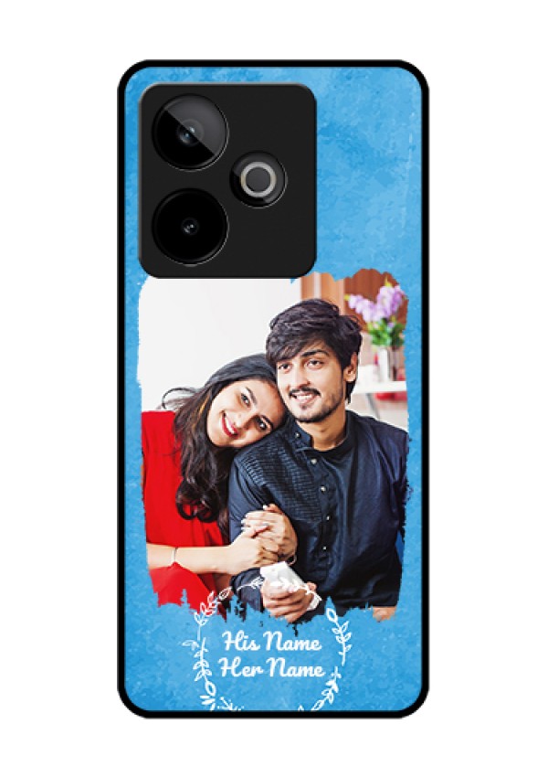 Realme GT 7T 5G Custom Glass Phone Case - Blue Color Vintage Design