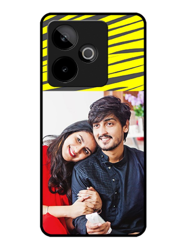 Custom Realme GT 7T 5G Custom Glass Phone Case - Yellow Abstract Design