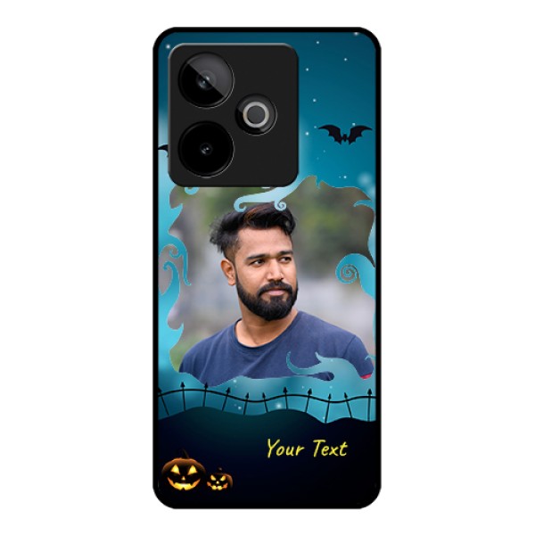 Realme GT 7T 5G Custom Glass Phone Case - Halloween Frame Design