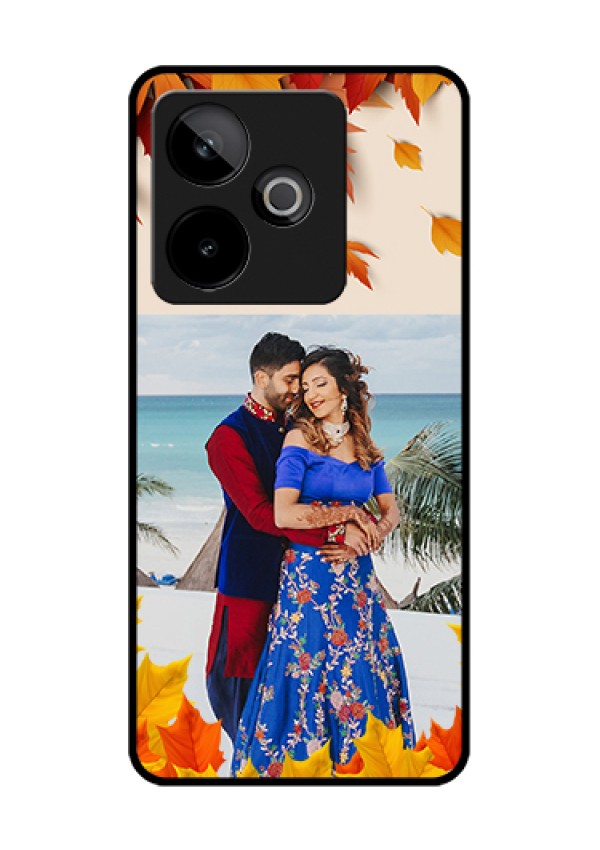 Realme GT 7T 5G Custom Glass Phone Case - Autumn Maple Leaves Design