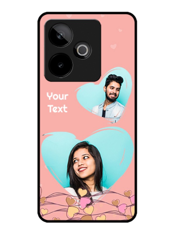 Custom Realme GT 7T 5G Custom Glass Phone Case - Love Doodle Design