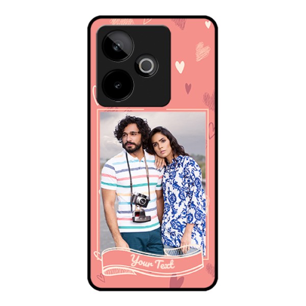 Realme GT 7T 5G Custom Glass Phone Case - Love Doodle Art Design