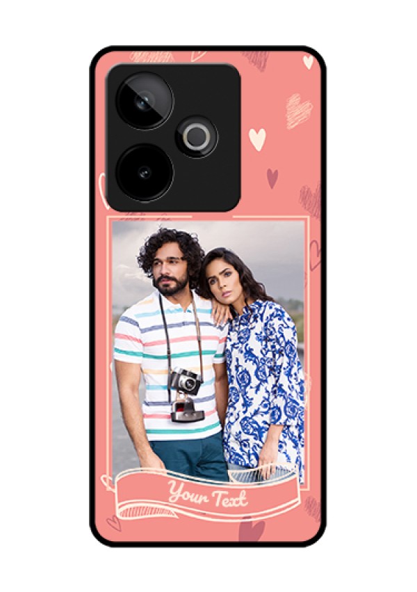 Realme GT 7T 5G Custom Glass Phone Case - Love Doodle Art Design