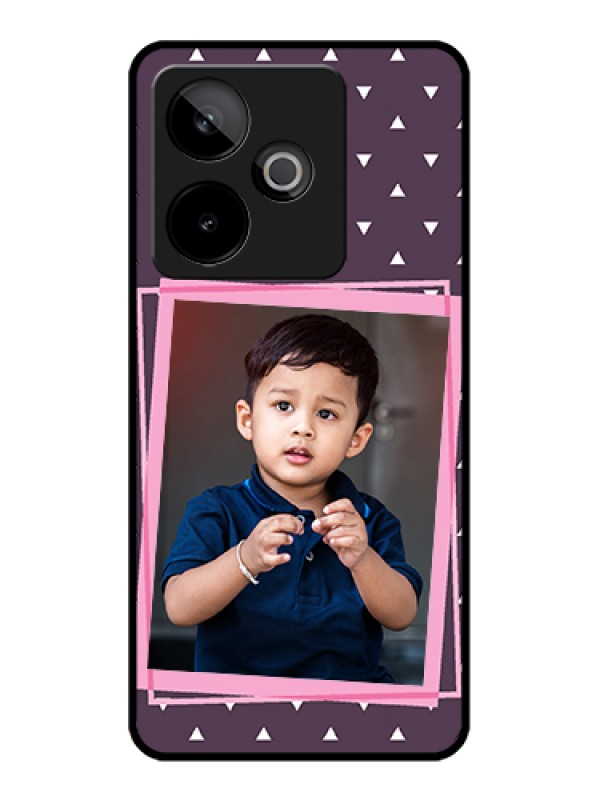 Custom Realme GT 7T 5G Custom Glass Phone Case - Triangle Pattern Dotted Design