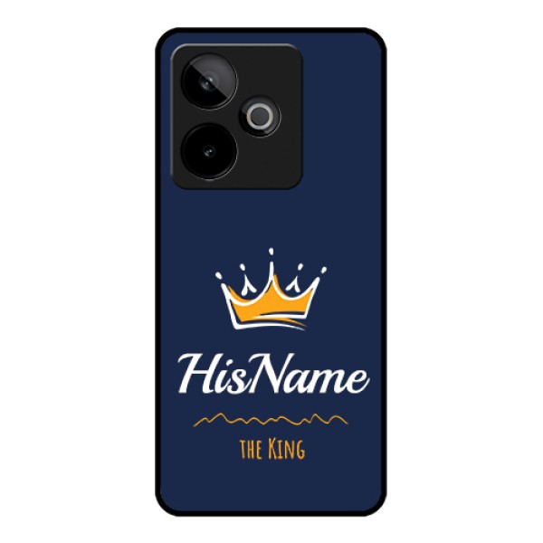 Realme GT 7T 5G Custom Glass Phone Case - King With Name Design