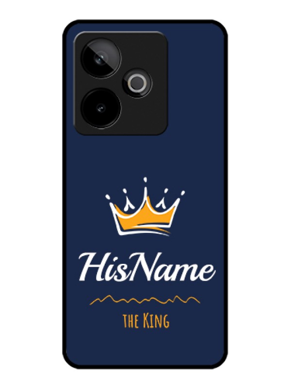 Custom Realme GT 7T 5G Custom Glass Phone Case - King With Name Design