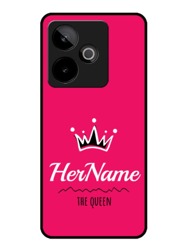 Custom Realme GT 7T 5G Custom Glass Phone Case - Queen With Name Design