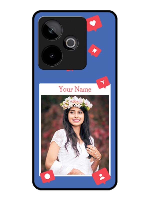 Custom Realme GT 7T 5G Custom Glass Phone Case - Like Share And Comment Design