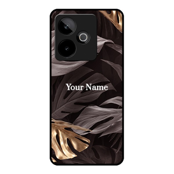 Realme GT 7T 5G Custom Glass Phone Case - Wild Leaves Digital Paint Design Realme GT 7T 5G Custom Glass Phone Case - Wild Leaves Digital Paint Design