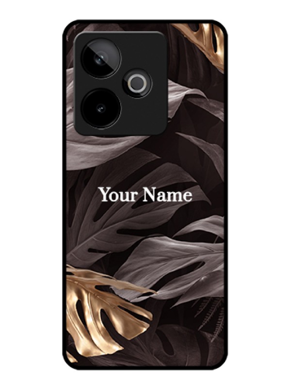Custom Realme GT 7T 5G Custom Glass Phone Case - Wild Leaves Digital Paint Design