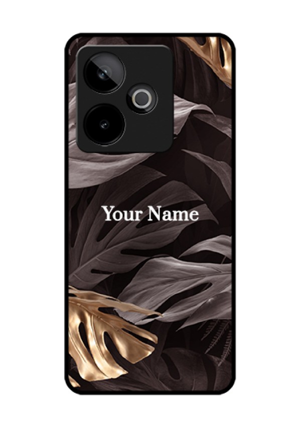 Realme GT 7T 5G Custom Glass Phone Case - Wild Leaves Digital Paint Design