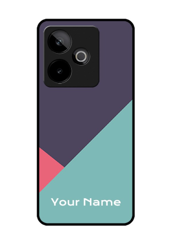 Realme GT 7T 5G Custom Glass Phone Case - Tri Color Abstract Design