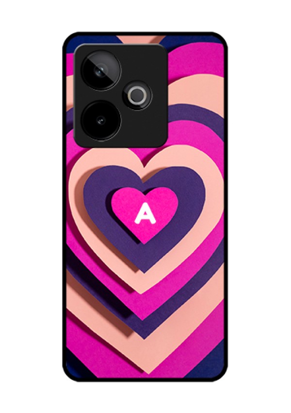 Realme GT 7T 5G Custom Glass Phone Case - Cute Heart Pattern Design