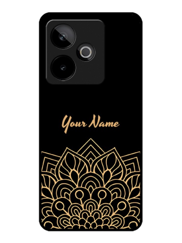 Custom Realme GT 7T 5G Custom Glass Phone Case - Golden Mandala Design