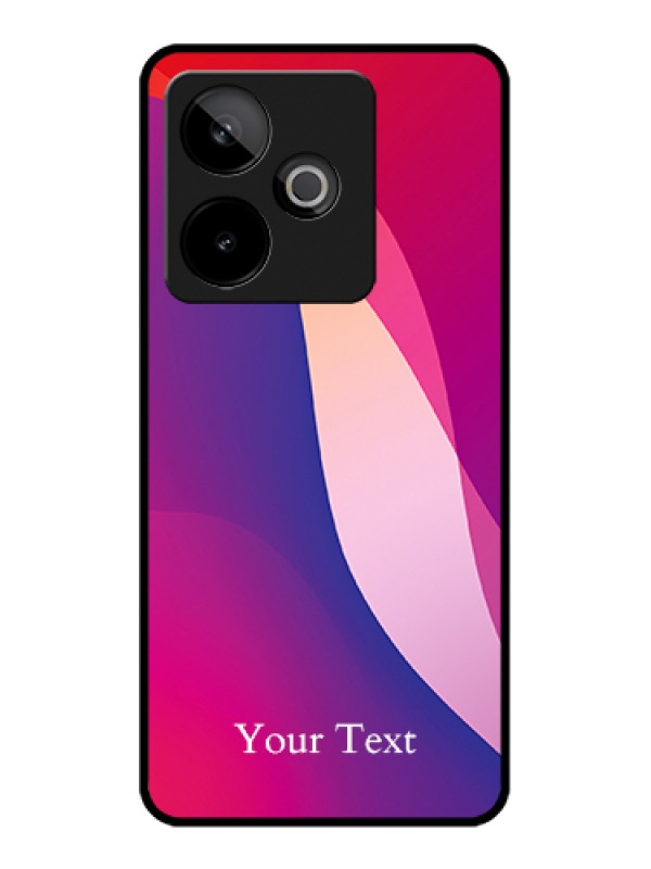 Custom Realme GT 7T 5G Custom Glass Phone Case - Digital Abstract Overlap Design