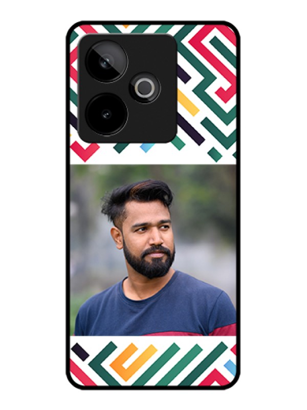 Custom Realme GT 7T 5G Custom Glass Phone Case - Colorful Maze Pattern Design