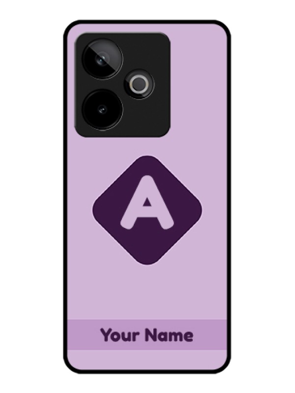 Custom Realme GT 7T 5G Custom Glass Phone Case - Custom Letter In Curved Badge Design