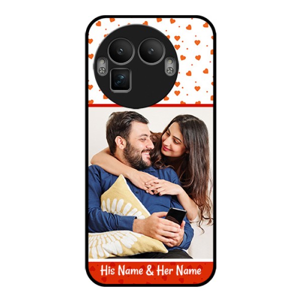Realme GT 8 Pro Custom Glass Phone Case - Orange Love Symbol Design