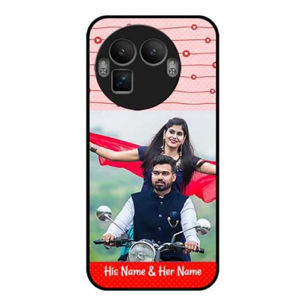 Realme GT 8 Pro Custom Glass Phone Case - Red Pattern Case Design Realme GT 8 Pro Custom Glass Phone Case - Red Pattern Case Design