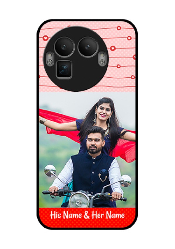 Realme GT 8 Pro Custom Glass Phone Case - Red Pattern Case Design