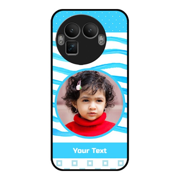 Realme GT 8 Pro Custom Glass Phone Case - Simple Blue Case Design