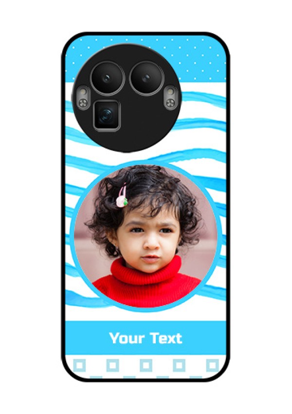 Realme GT 8 Pro Custom Glass Phone Case - Simple Blue Case Design