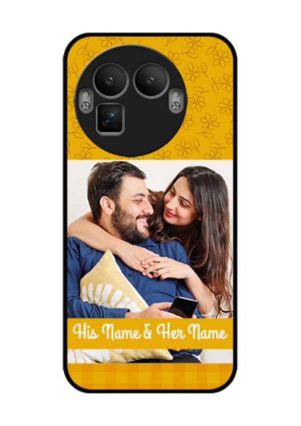 Realme GT 8 Pro Custom Glass Phone Case - Yellow Floral Design