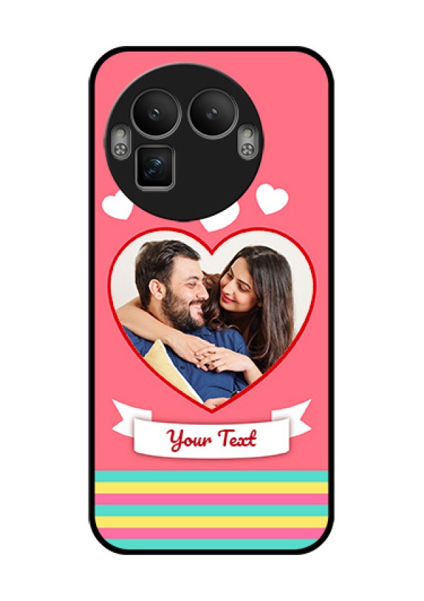 Realme GT 8 Pro Custom Glass Phone Case - Love Shapes Doodle Design