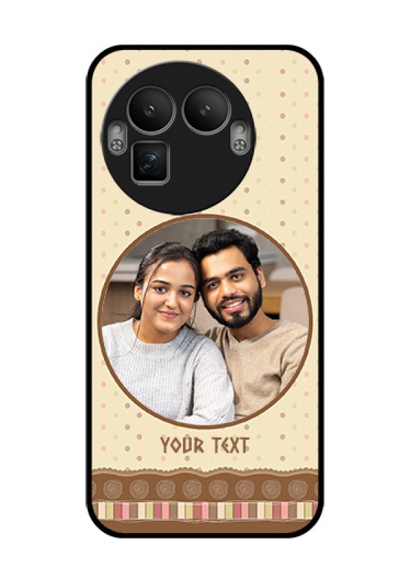Realme GT 8 Pro Custom Glass Phone Case - Brown Dotted Mobile Case Design