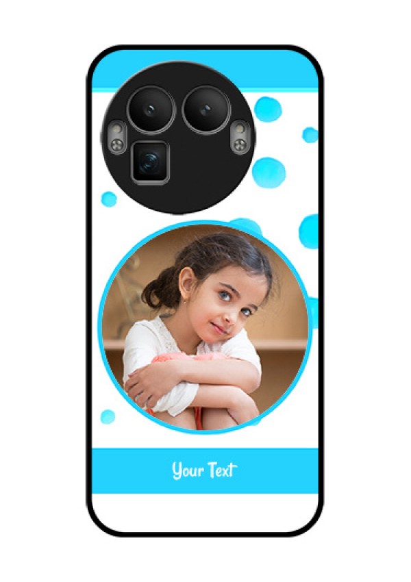Realme GT 8 Pro Custom Glass Phone Case - Blue Bubbles Pattern Design