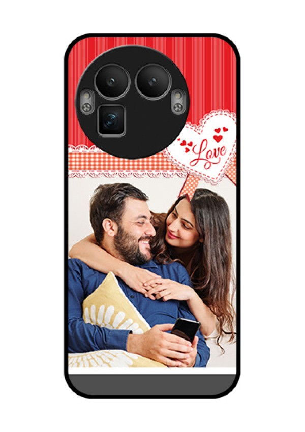 Realme GT 8 Pro Custom Glass Phone Case - Red Love Pattern Design