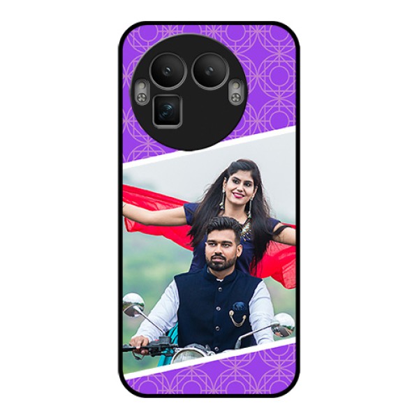 Realme GT 8 Pro Custom Glass Phone Case - Violet Color Pattern Design