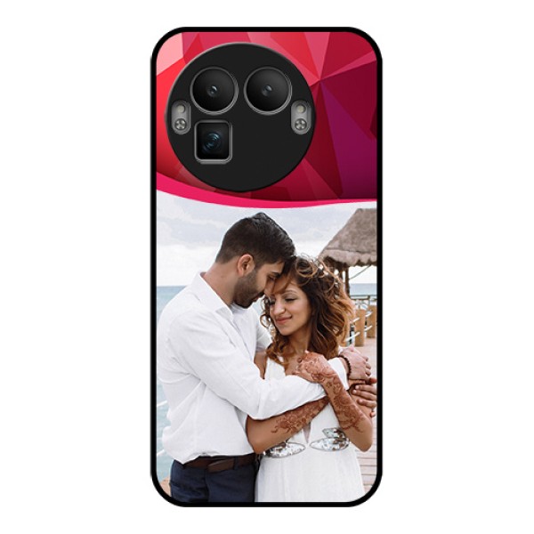 Realme GT 8 Pro Custom Glass Phone Case - Red Abstract Design
